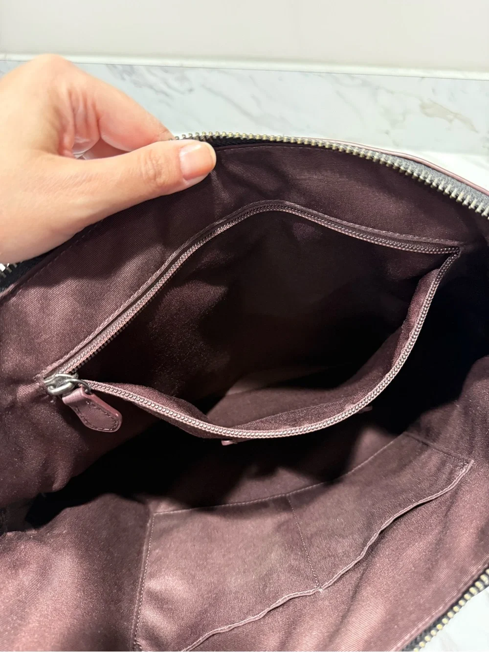 COACH Beckett Portfolio Brief in charcoal and black